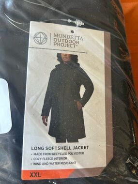 Mondetta Long Softshell Trench Coat - Black brand new in package
